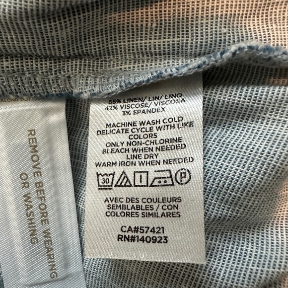 Lou & Grey Crosshatch Softstretch Linen Pants - Picture 8 of 9